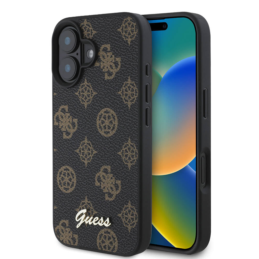 Guess iPhone 16 Orjinal Lisanslı Magsafe Şarj Özellikli Yazı Logolu Peony Telefon Kılıfı - 1 Guess iPhone 16 Orjinal Lisanslı Magsafe Şarj Özellikli Yazı Logolu Peony Telefon Kılıfı - 1